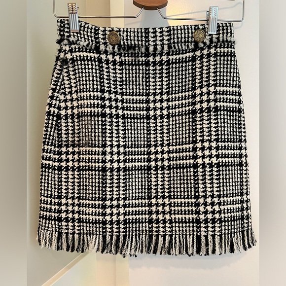 Zara Tweed Houndstooth Mini Skirt - Picture 3 of 7